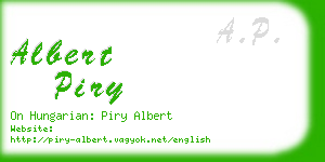 albert piry business card